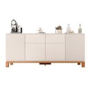 Ver imagem 2 de Aparador Buffet Sala de Estar 4 Portas 180cm Visari Off White/freijó C01 - D'rossi