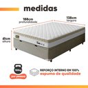 Ver imagem 4 de Cama Box Baú Casal Espuma Ortopédica Onix D45 138x188x61cm Hellen - Suporta até 150 kg por Pessoa