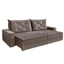 Ver imagem 1 de Sofá Retrátil e Reclinável 5 Lugares Berlim Evidence Suede Capuccino