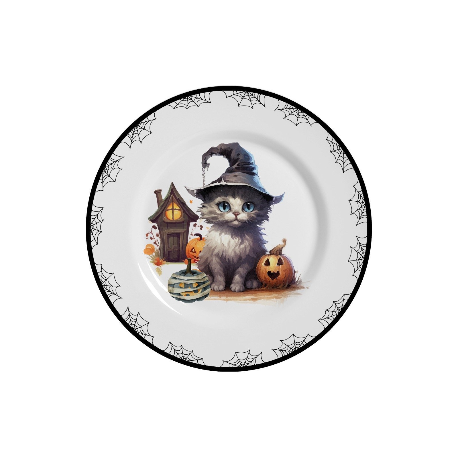 Kit Colecionável 4 Pçs Cute Cats Halloween Alleanza Alleanza Cerâmica - 4