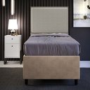 Ver imagem 2 de Cabeceira Box Solteiro Com Tachas 100 cm Vicenza L02 Bouclê Bege - Lyam Decor