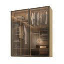 Ver imagem 2 de Guarda Roupa C/ 2 Portas de Correr Reflecta e Led 100% Mdf Cor:olmo