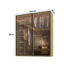 Ver imagem 3 de Guarda Roupa C/ 2 Portas de Correr Reflecta e Led 100% Mdf Cor:olmo