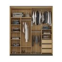 Ver imagem 4 de Guarda Roupa C/ 2 Portas de Correr Reflecta e Led 100% Mdf Cor:olmo