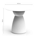 Ver imagem 3 de Mesa Lateral Apoio Rad Im In Redonda Polipropileno 60cm Branco
