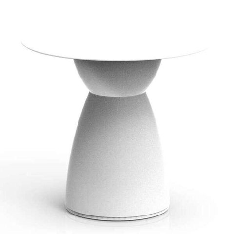 Mesa Lateral Apoio Rad Im In Redonda Polipropileno 60cm Branco