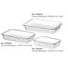 Kit 12 Travessa Retangular Cristal Transparente 170 x 270mm - 3