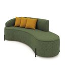Ver imagem 2 de Sofá 2 Lugares Orgânico 220cm Morgan Pé Ferro Preto Napoli Verde/amarelo D03 - D'rossi