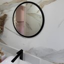 Ver imagem 3 de Espelho Redondo de Parede Estilo Minimalista 60 Cm - Moema - Preto