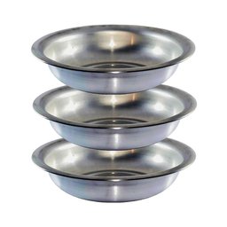 Conjunto Kit Bacia Alumínio Redonda Banho Assento 3 Peças N4 - 1