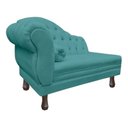 Ver imagem 2 de Recamier Divã Larissa 1,20cm Direito Sala Veludo:azul-turquesa/liso
