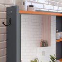 Ver imagem 5 de Armário Aéreo Espelheira Armarinho para Banheiro com Espelho Genova - Cinza/cinamomo - Lojas Rpm