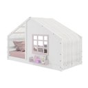 Ver imagem 2 de Cama Montessoriano Casinha com Cortina Madeira Maciça Branco/Rosa Housin