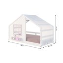 Ver imagem 3 de Cama Montessoriano Casinha com Cortina Madeira Maciça Branco/Rosa Housin