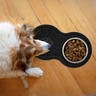 Tapete Pet Comedouro Vinílico Cão 46x26cm Preto Uzoo - 3