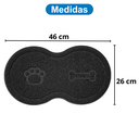 Ver imagem 2 de Tapete Pet Comedouro Vinílico Cão 46x26cm Preto Uzoo