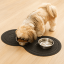 Ver imagem 4 de Tapete Pet Comedouro Vinílico Cão 46x26cm Preto Uzoo