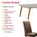 Ver imagem 6 de Mesa de Jantar Copper 120cm Madeira Tampo Vidro Canto Copo com 4 Cadeiras Lira