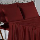 Ver imagem 3 de Jogo de Cama Casal Viúva Nobre 4 Peças Malha 100% Algodão - Vinho