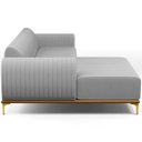 Ver imagem 6 de Sofá 3 Lugares com Chaise Esquerdo Sala de Estar Molino 245cm D02 Linho Cinza C-315 - Lyam Decor
