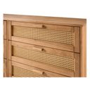 Ver imagem 6 de Cômoda de Luxo Madeira Maciça com 6 Gavetas, Rattan e Cera Natural com Toque Acetinado – Acapulco Marrom
