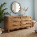 Ver imagem 1 de Cômoda de Luxo Madeira Maciça com 6 Gavetas, Rattan e Cera Natural com Toque Acetinado – Acapulco Marrom