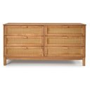 Ver imagem 5 de Cômoda de Luxo Madeira Maciça com 6 Gavetas, Rattan e Cera Natural com Toque Acetinado – Acapulco Marrom