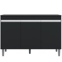 Ver imagem 1 de Gabinete Balcão Daiane 3 Portas para Cozinha Preto - Bela Móveis