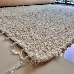 Tapete para Sala Felpudo e Peludo Estilo Boho Rustico Algodão Tear Artesanal 1,50 X 2,00 - Cru - 1