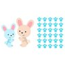 Adesivo de pegadas de coelho da pascoa Azul-Medio 100x60cm - 2