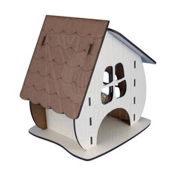 Luminária Abajur de Mesa Casinha Madeira G9 Decoração - 4