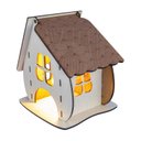 Ver imagem 2 de Luminária Abajur de Mesa Casinha Madeira G9 Decoração