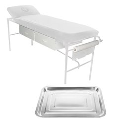 Maca com Cabeçote Gaveta e Respiro com Suporte de Papel Fiscomed Maca Fixa Estética - 1