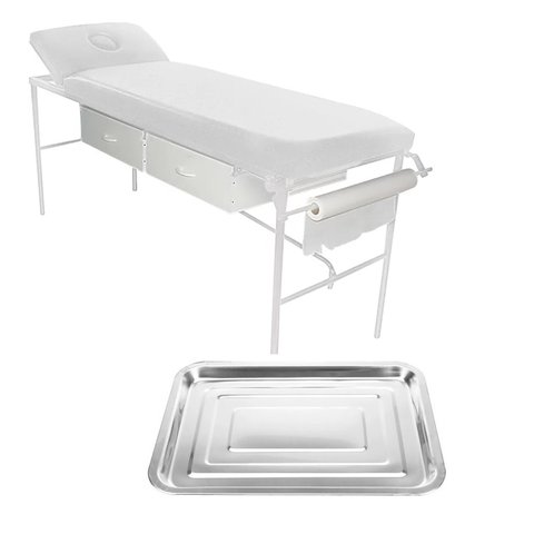 Maca com Cabeçote Gaveta e Respiro com Suporte de Papel Fiscomed Maca Fixa Estética