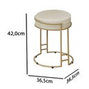 Ver imagem 2 de Puff Decorativo Sarah Sala e Recepção Metal Dourado Veludo