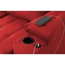 Sofá Retrátil Reclinável Verona Usb + Porta Copo 2,30m Suede Velut Vermelho C/ Molas no Assento - 7