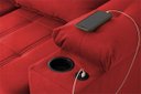 Ver imagem 7 de Sofá Retrátil Reclinável Verona Usb + Porta Copo 2,30m Suede Velut Vermelho C/ Molas no Assento