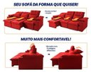 Ver imagem 5 de Sofá Retrátil Reclinável Verona Usb + Porta Copo 2,30m Suede Velut Vermelho C/ Molas no Assento