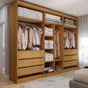 Ver imagem 2 de Guarda-roupa Casal Madalena 6 Portas 6 Gavetas 100% Mdf com Espelho - Panorama Móveis