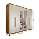 Ver imagem 6 de Guarda-roupa Casal Madalena 6 Portas 6 Gavetas 100% Mdf com Espelho - Panorama Móveis