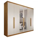 Ver imagem 4 de Guarda-roupa Casal Madalena 6 Portas 6 Gavetas 100% Mdf com Espelho - Panorama Móveis