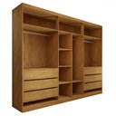 Ver imagem 4 de Guarda-roupa Casal Madalena 6 Portas 6 Gavetas 100% Mdf com Espelho - Panorama Móveis