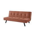Ver imagem 5 de Sofa Cama Atlanta 2 Lugares 177cm Pe Talento Móveis Veludo Paris Caramelo