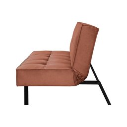 Sofa Cama Atlanta 2 Lugares 177cm Pe Talento Móveis Veludo Paris Caramelo - 3