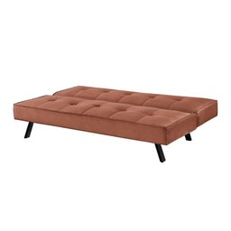 Sofa Cama Atlanta 2 Lugares 177cm Pe Talento Móveis Veludo Paris Caramelo - 4