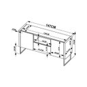 Ver imagem 4 de Balcão Buffet 2 Portas 1 Gaveta 147cm Vesta