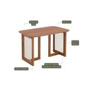 Ver imagem 2 de Mesa Multiuso Cozinha Regia Natuame c/ Tampo Madeirado 130x80cm Carvalho/Cinamomo - Cimol
