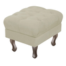 Puff Retro Decoração para Sala de Estar Recepção Suede Bege - Innovazione Móveis - 2