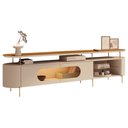 Ver imagem 1 de Rack para Sala de Estar Tv 85 Pol Orgânico Sâmia B01 Off White Cinamomo - Lyam Decor