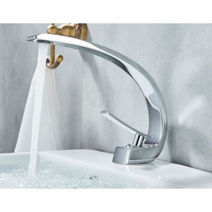 TORNEIRA PARA BANHEIRO BICA EM ESTILO U CROMADA